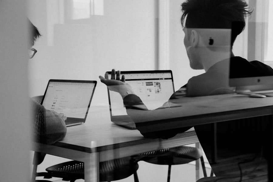 Consultants discussing premium digital growth